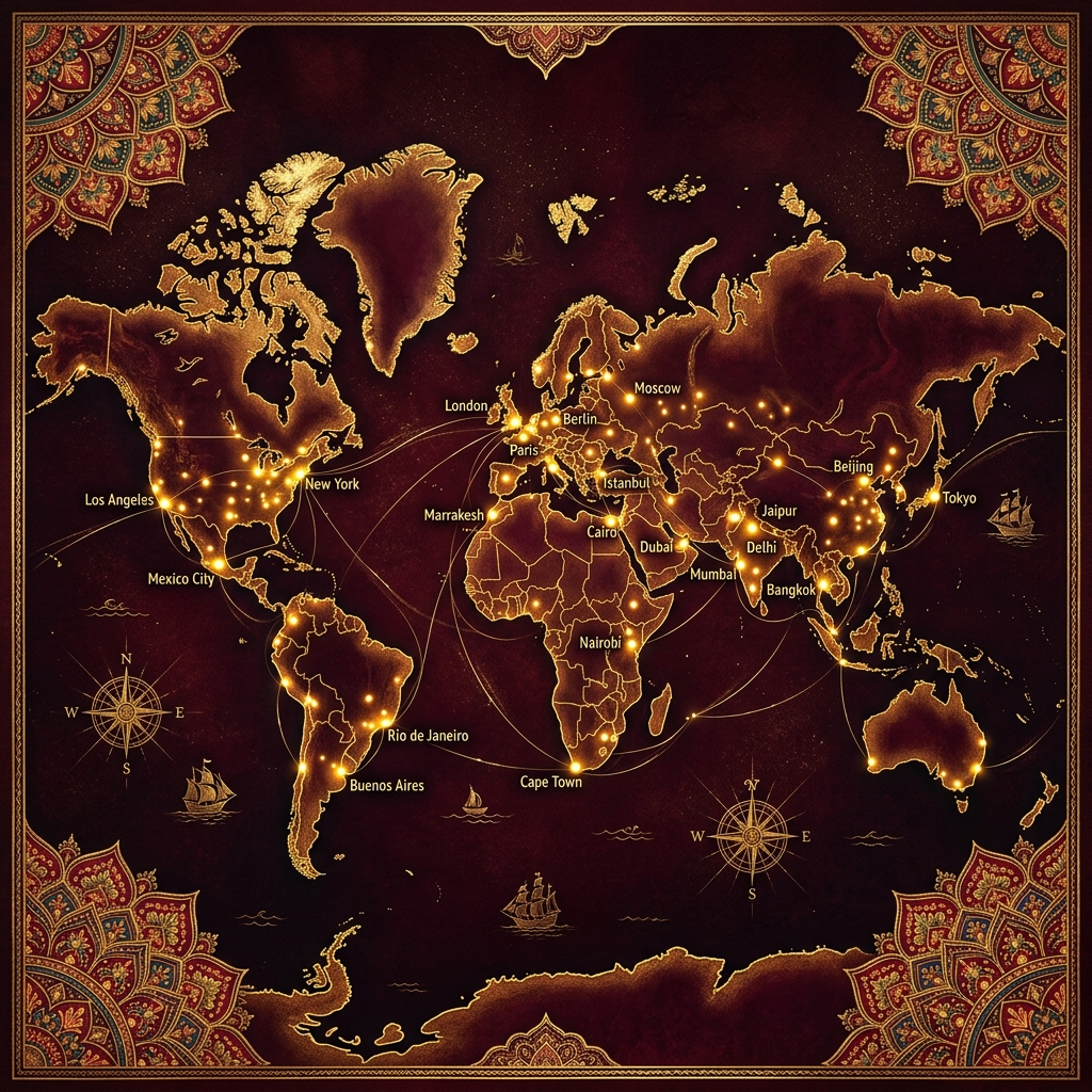 Global tour map